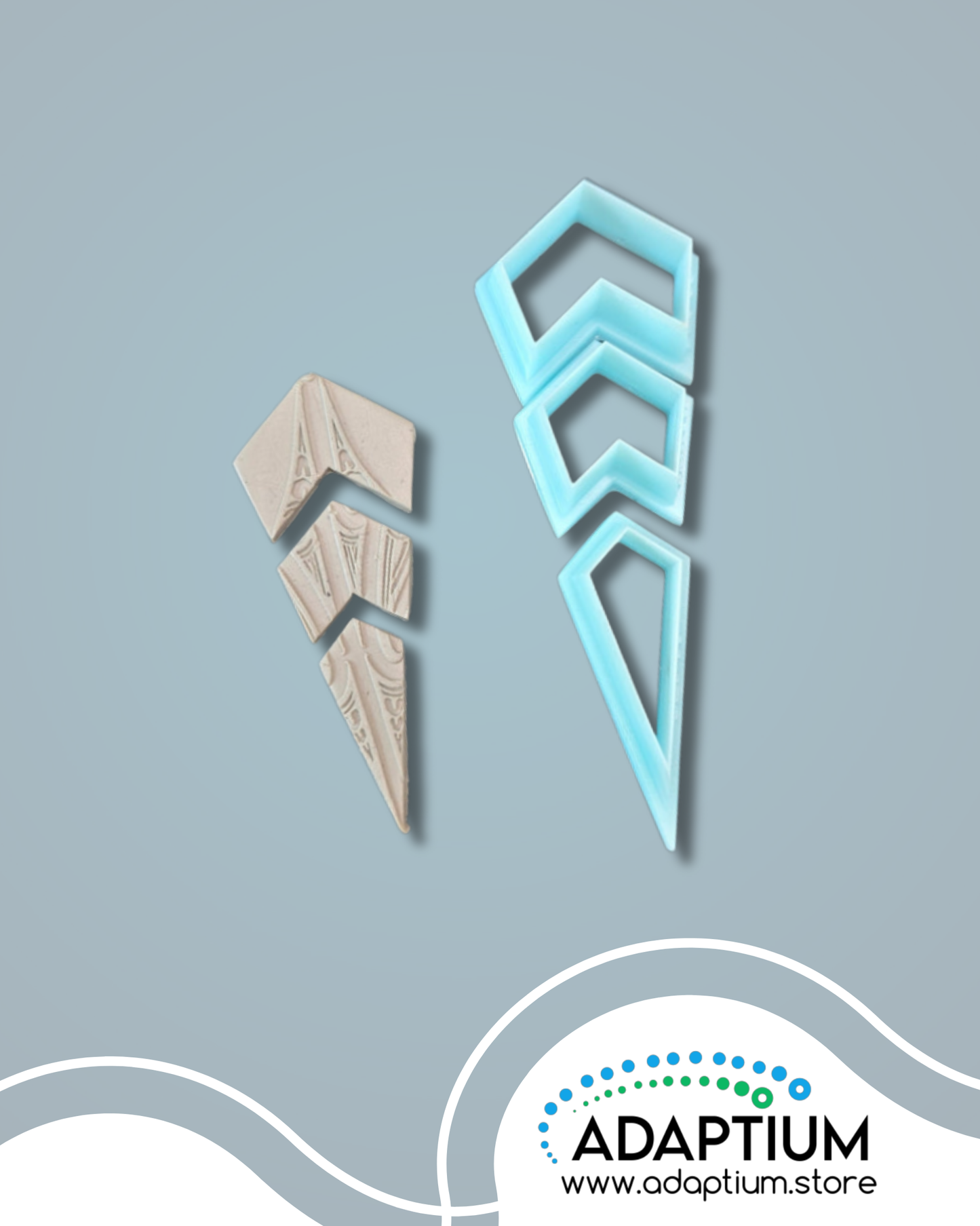 Chevron Diamond Polymer Clay Cutter