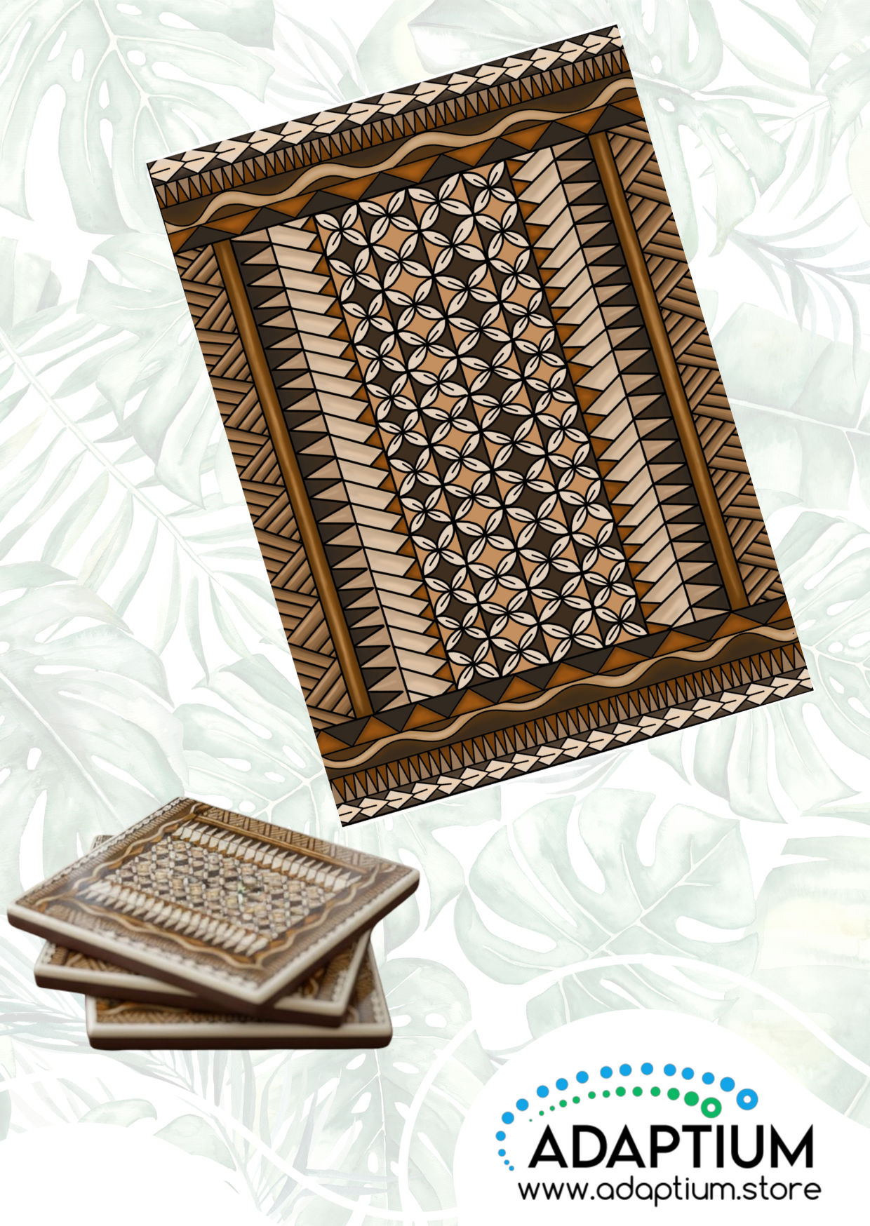 Dark Brown Tapa Mat – Clay Transfer Pattern Paper (CTPP)