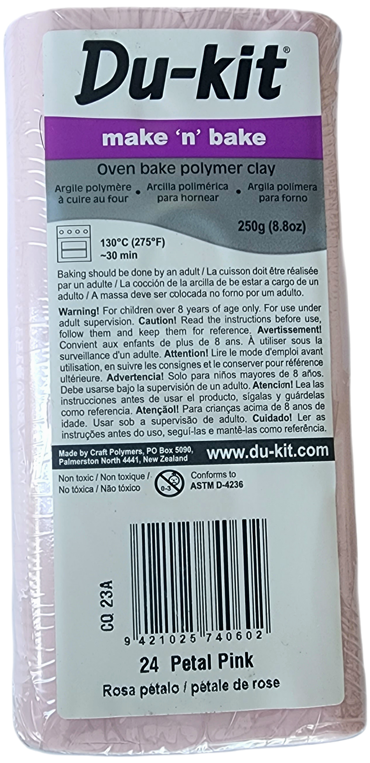 24 Petal Pink Du-kit Polymer Clay 250g