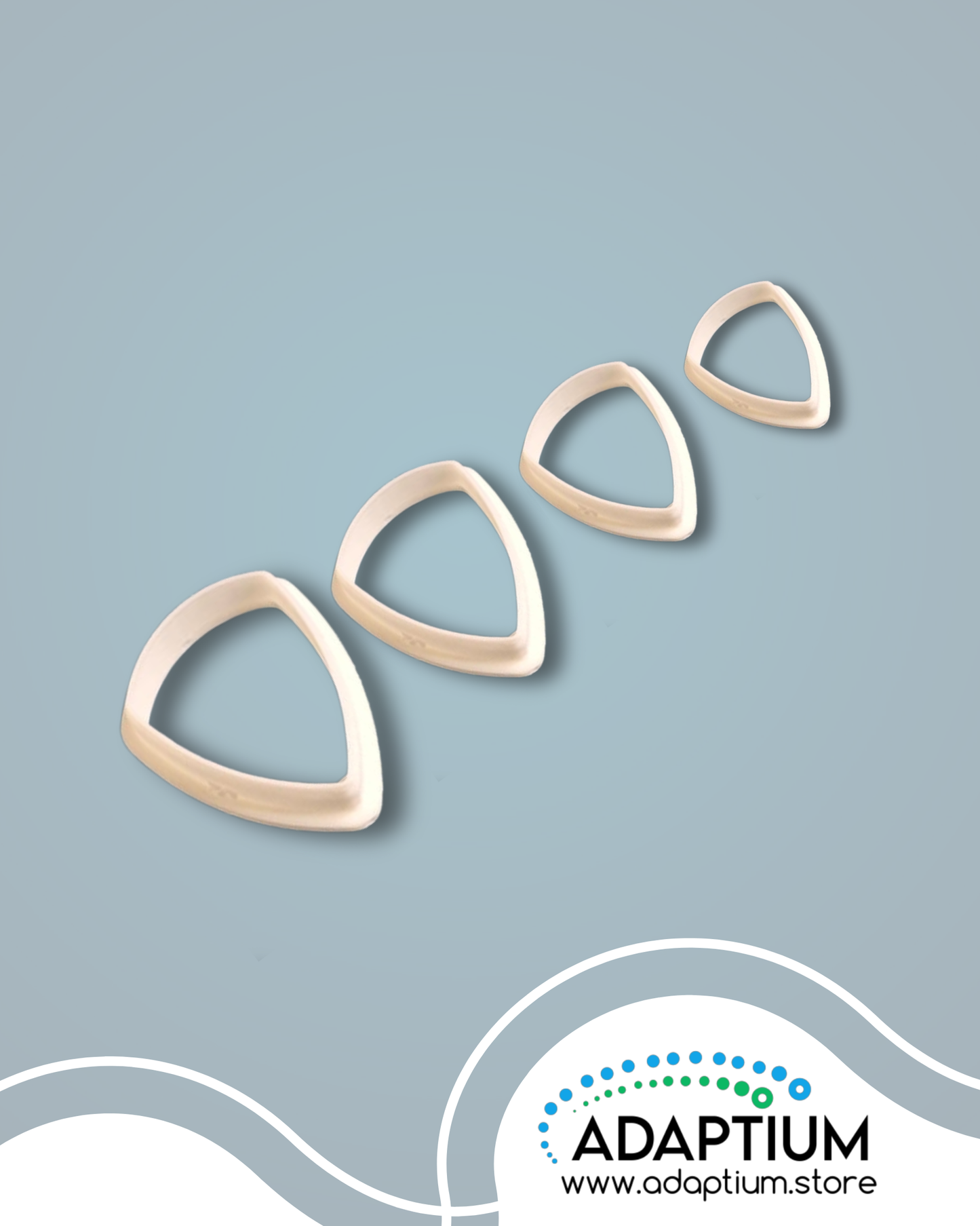 Shield shaped PLA 3D-printed polymer clay cutter