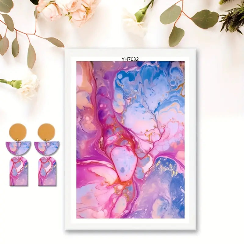 Water colour polymer Clay Slide transfer CTPYH7035