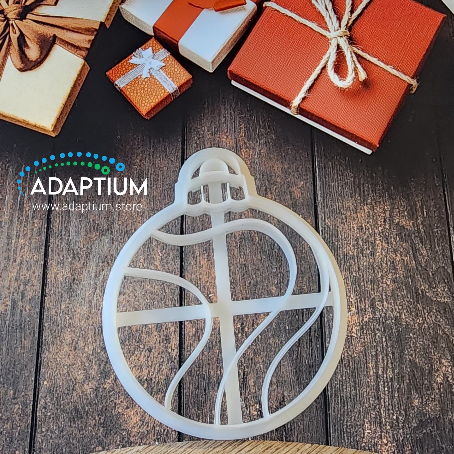 Christmas Lined Circle Ornament 3023-4005