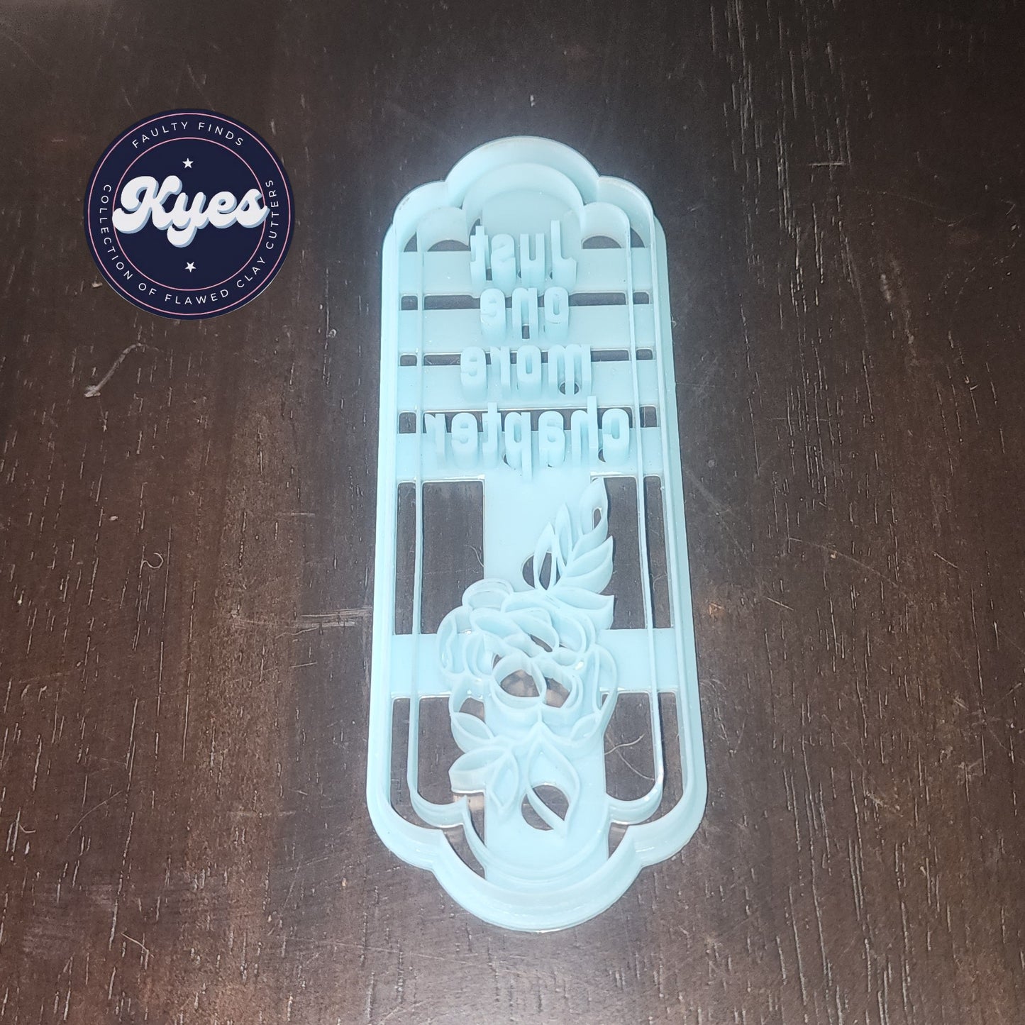 Kyes faulty finds Bookmark Framed emb word flower KPKDBM