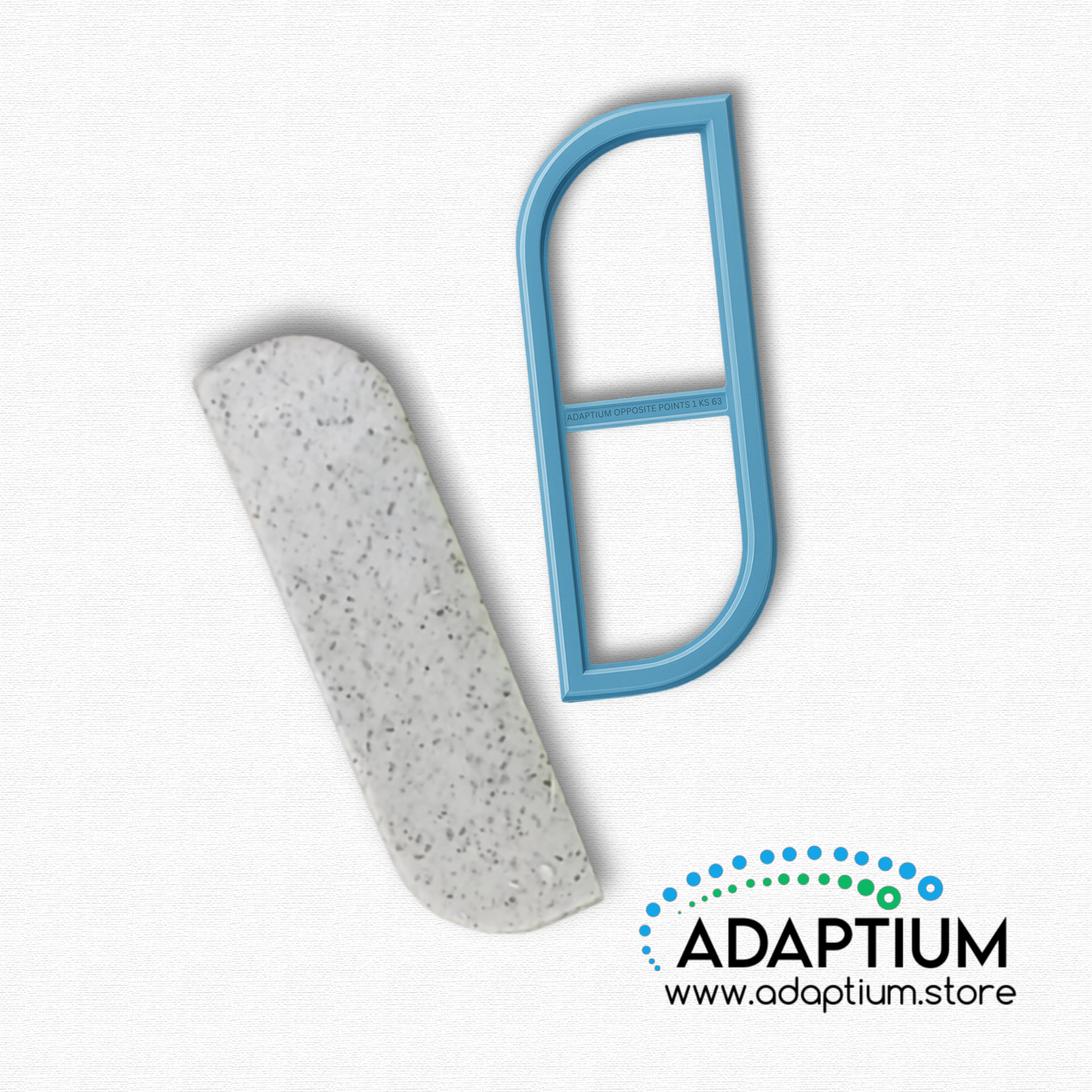 Opposite Points Polymer Clay Cutter (rounded corners with sharp edges on the opposite side)