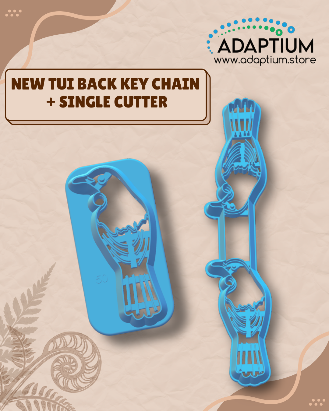 Tūī Keyring Cutter – or New Zealand Bird cutter for Polymer Clay Design KDBT