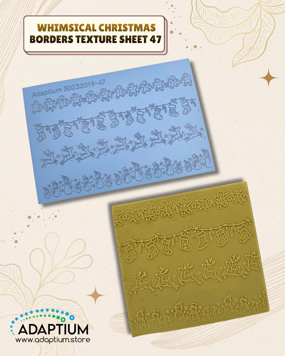 Whimsical Christmas Borders Texture Sheet 47 TRXTCB
