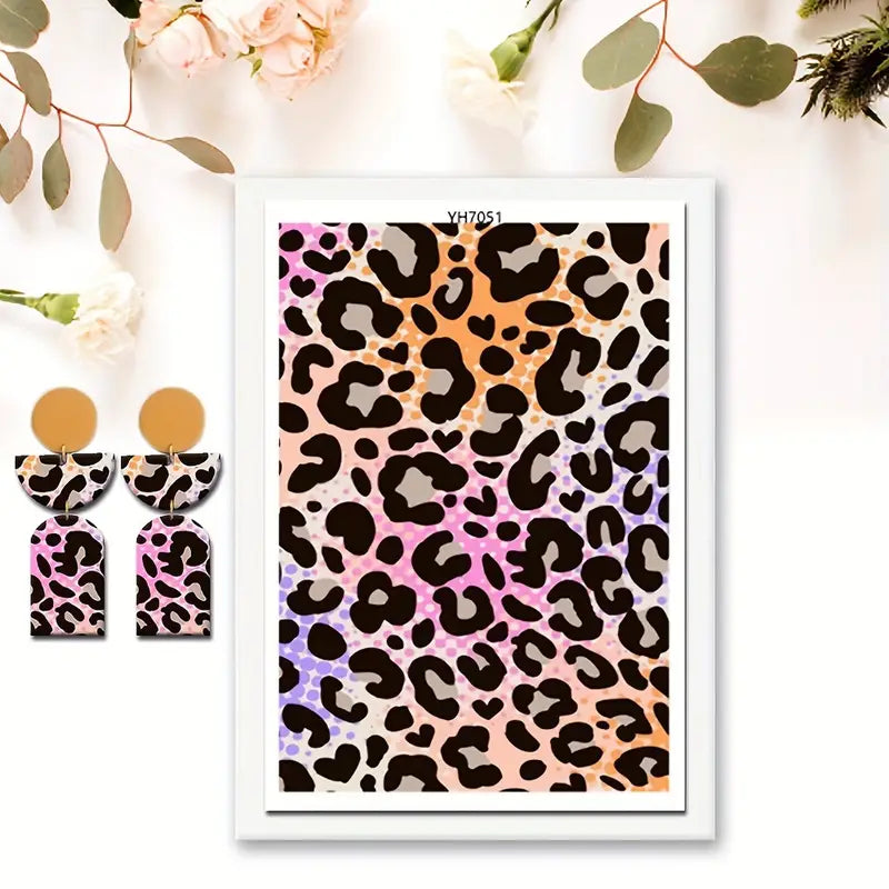 Leopard print for polymer Clay Slide transfer CTPYH7051