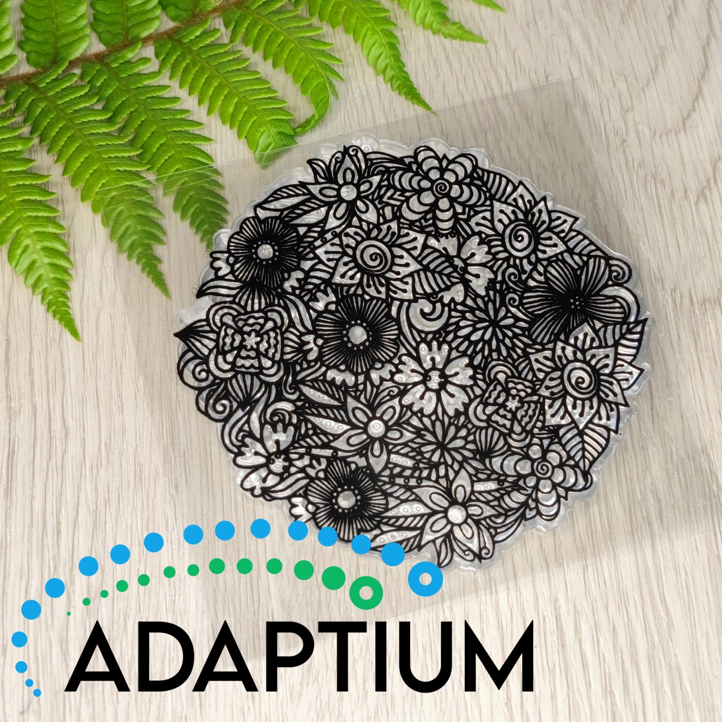 Rounded Flower Garden Texture Stamp