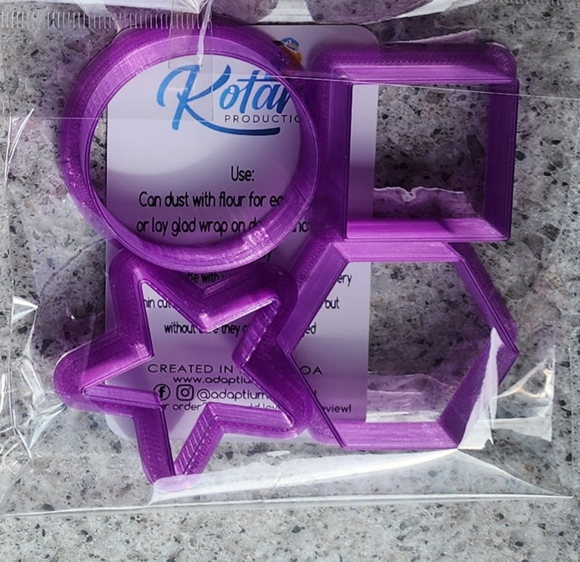 Geometric 4pc Cookie cutter set KDKCCSG