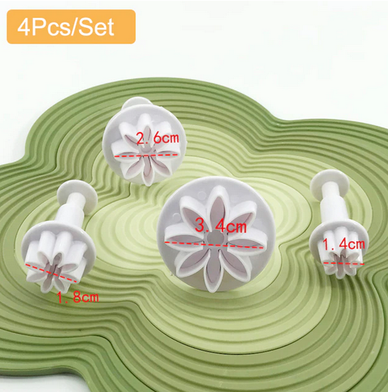 8 petal Flower 4pc Plunger Cutter