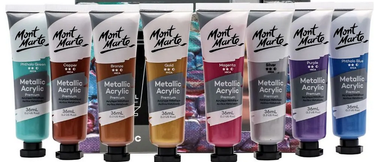 Metallic Acrylic Premium Paint 36ml Media