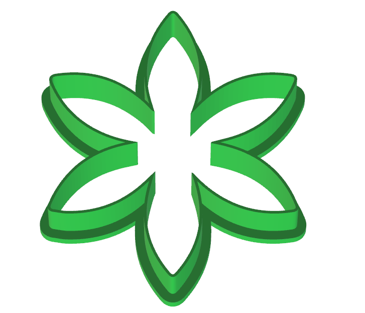 Star 6 Petal Flower 2 Cutter