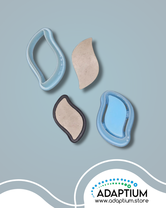 Embedded leaf shaped polymer clay cutters