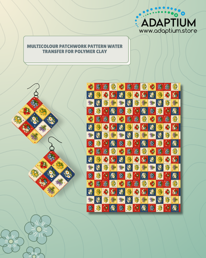 Colourful Patchwork Floral Water Transfer  CTP KKD Tiles