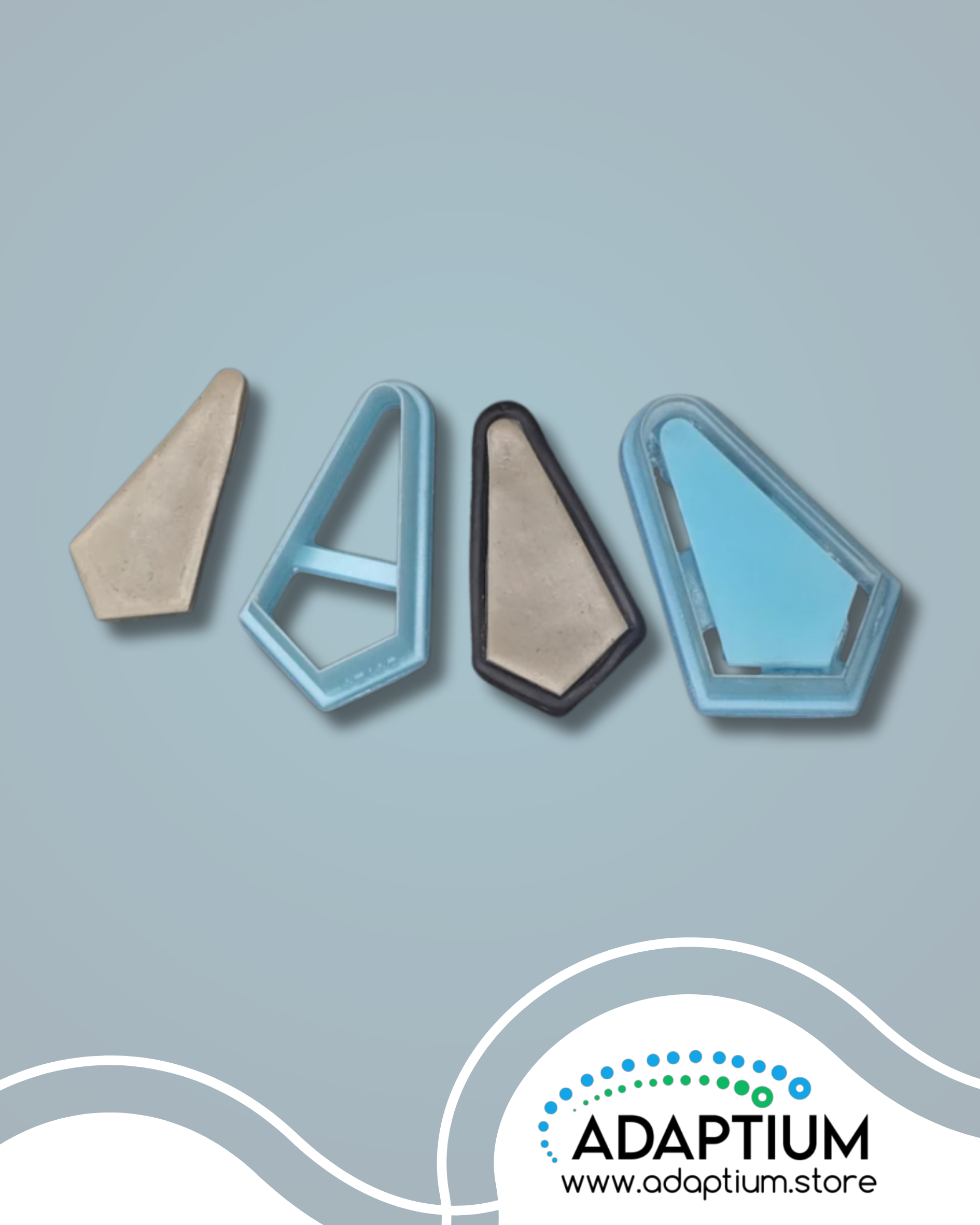 Embedded Diamond Pendulum shaped polymer clay cutter
