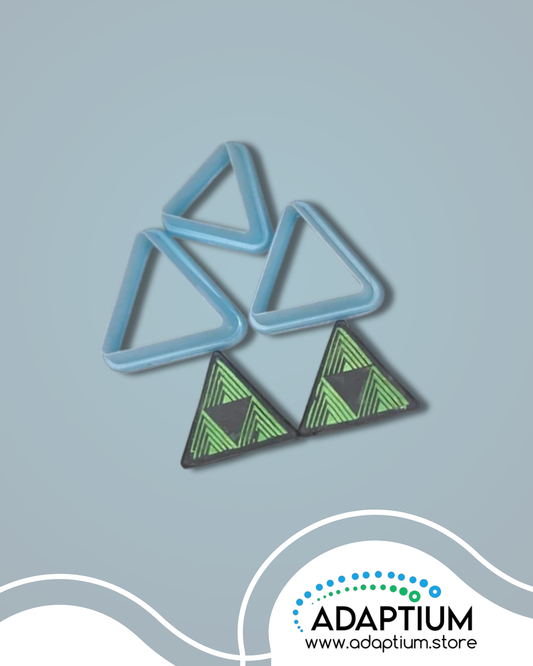 Triangle shaped polymer clay cutter in three different sizes