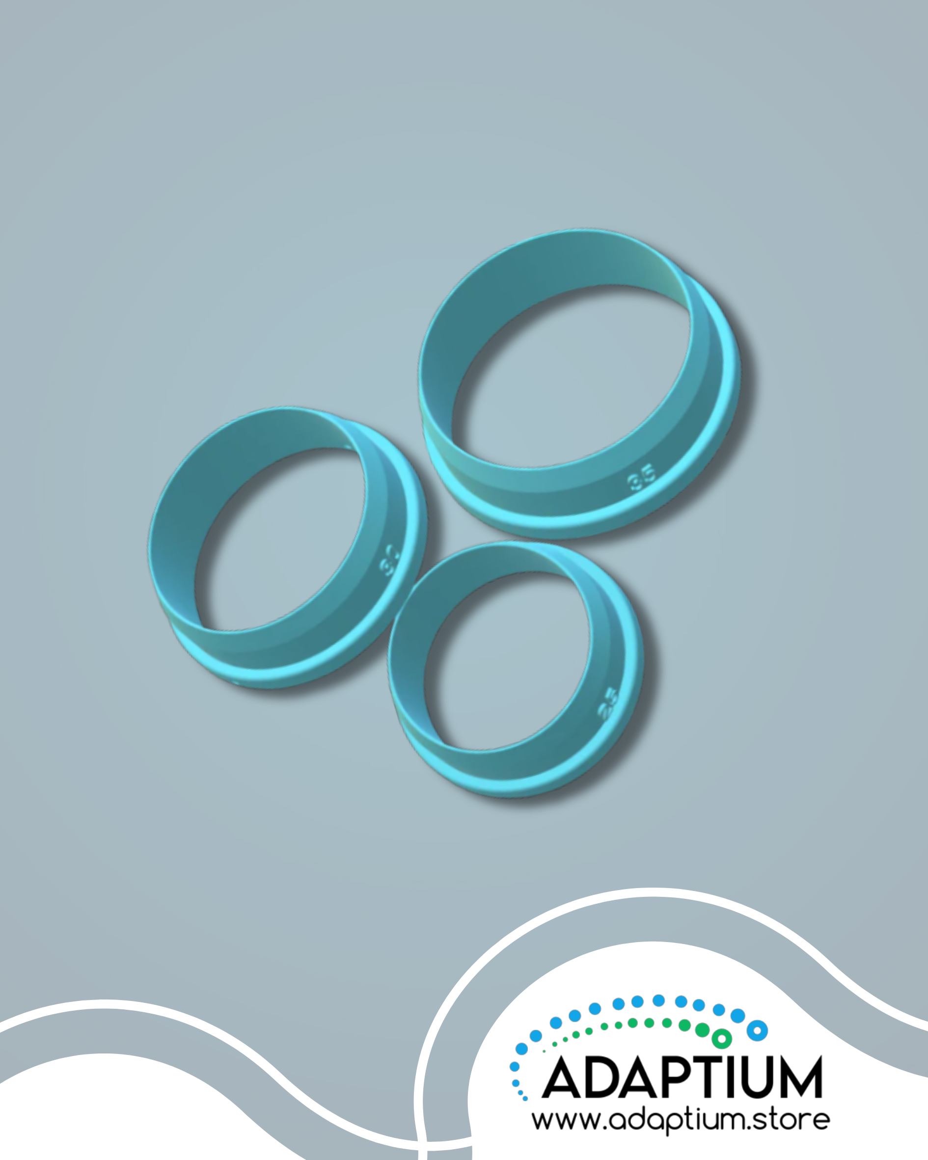 Circle shaped polymer clay cutters in three different sizes