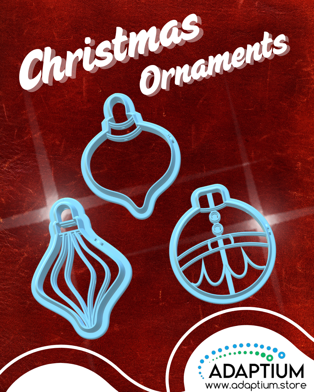 Classic Christmas Bauble Ornament/Trinket Cutter for clay KDC