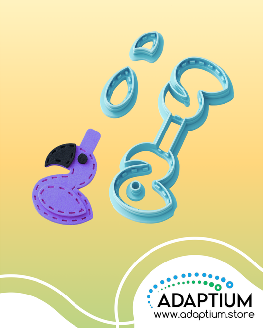 Flamingo Flair – 4pc Cutter Set for Keychains 3DUCC