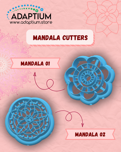 Mandala Polymer Clay Cutters- Intricate Polymer Clay Designs C3DCCA