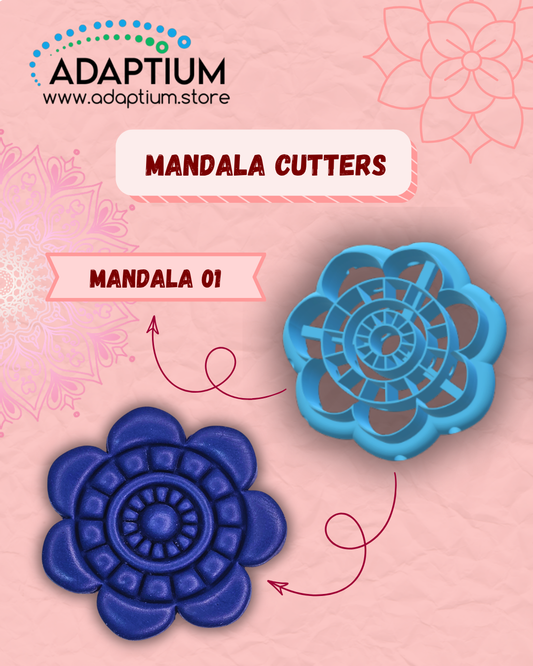 Mandala Polymer Clay Cutters- Intricate Polymer Clay Designs C3DCCA
