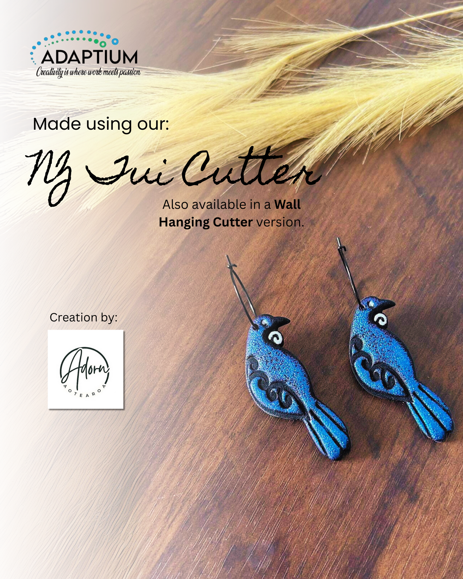 Tūī can be found throughout the three main islands of New Zealand. They are scarce only in drier, largely open, country east of the Southern Alps. NZ Tui bird accessory made using our NZ Tui Bird Polymer Clay Cutter