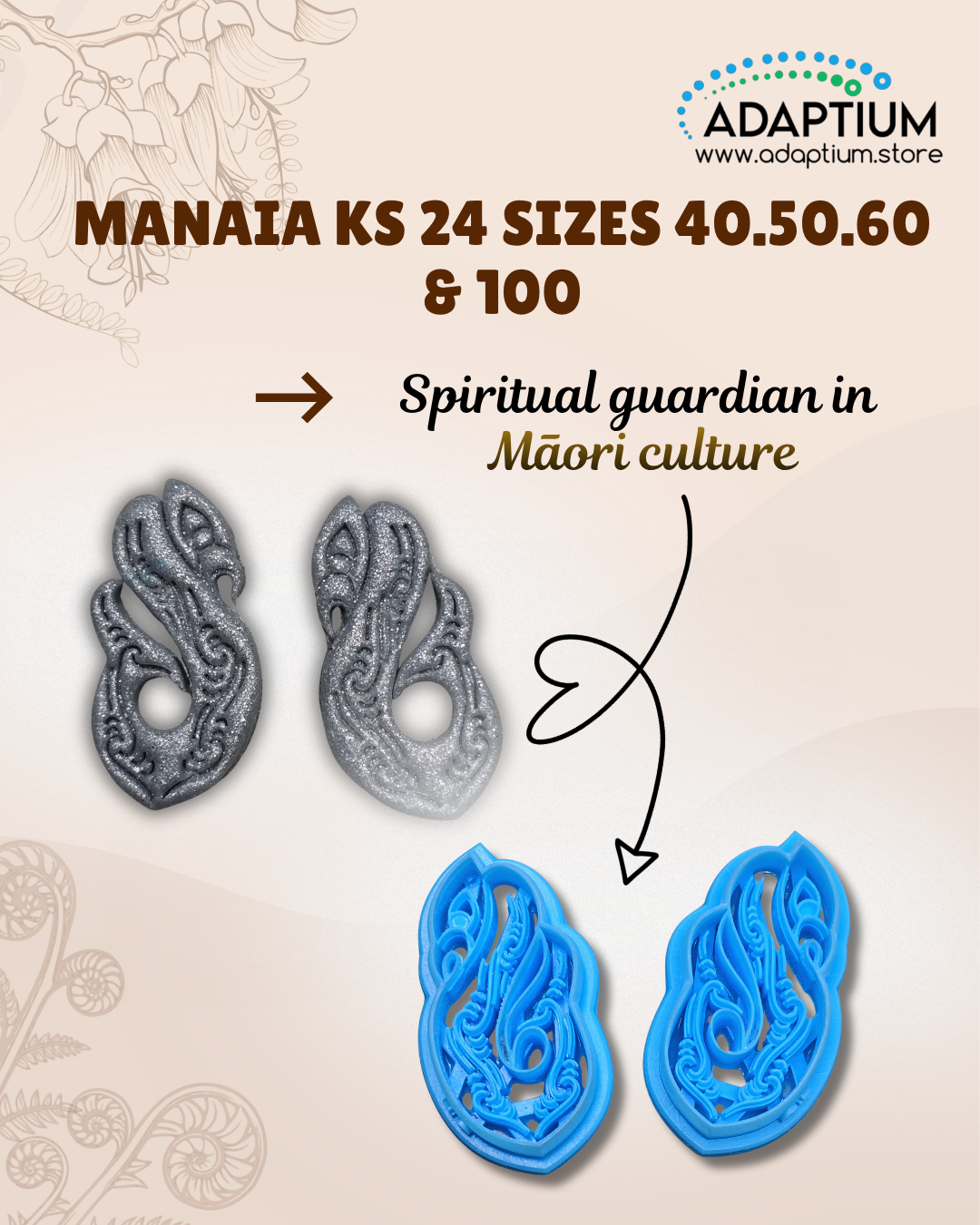 Manaia Polymer Clay Cutter – Māori Inspired Jewellery Cutter KS 24