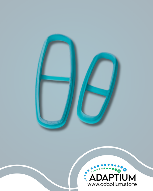  Rounded Middle Oblong Polymer Clay Cutter