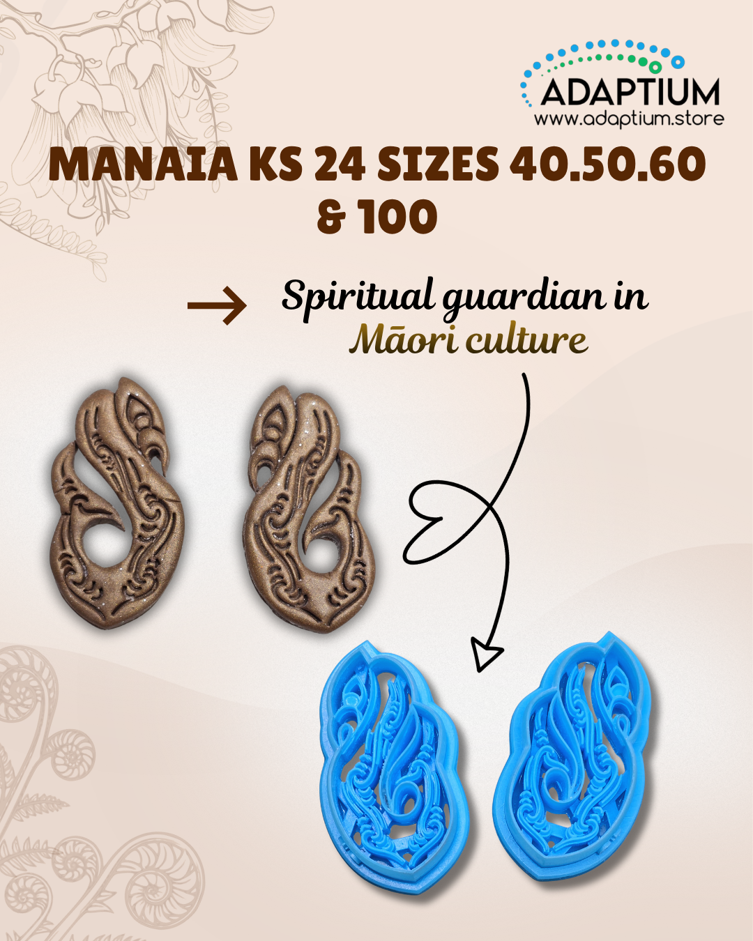 Manaia Polymer Clay Cutter – Māori Inspired Jewellery Cutter KS 24