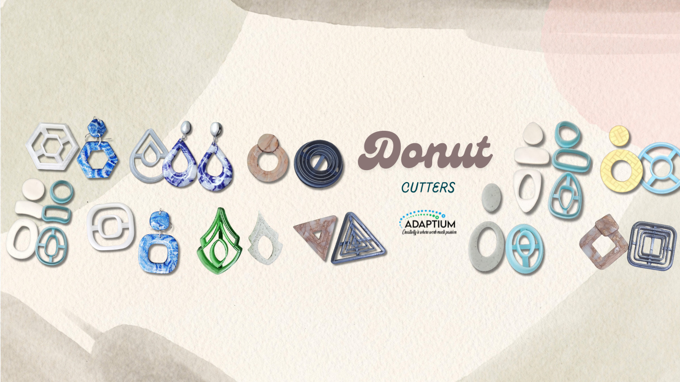 Our Donut Cutter collection features a variety of polymer clay cutters perfect for creating unique dangling accessories