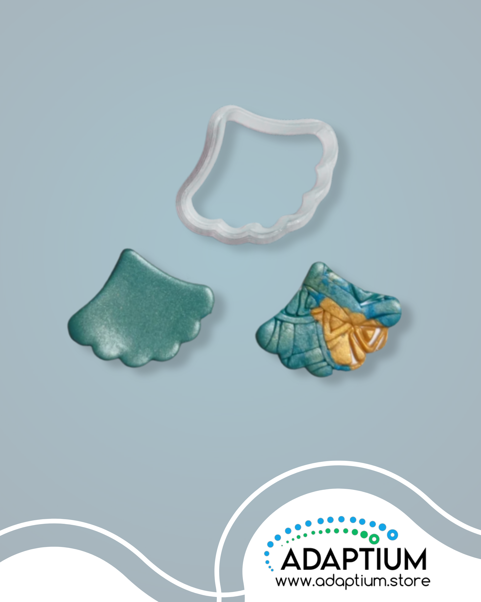 Scalloped Fan Outline Polymer Clay Cutter