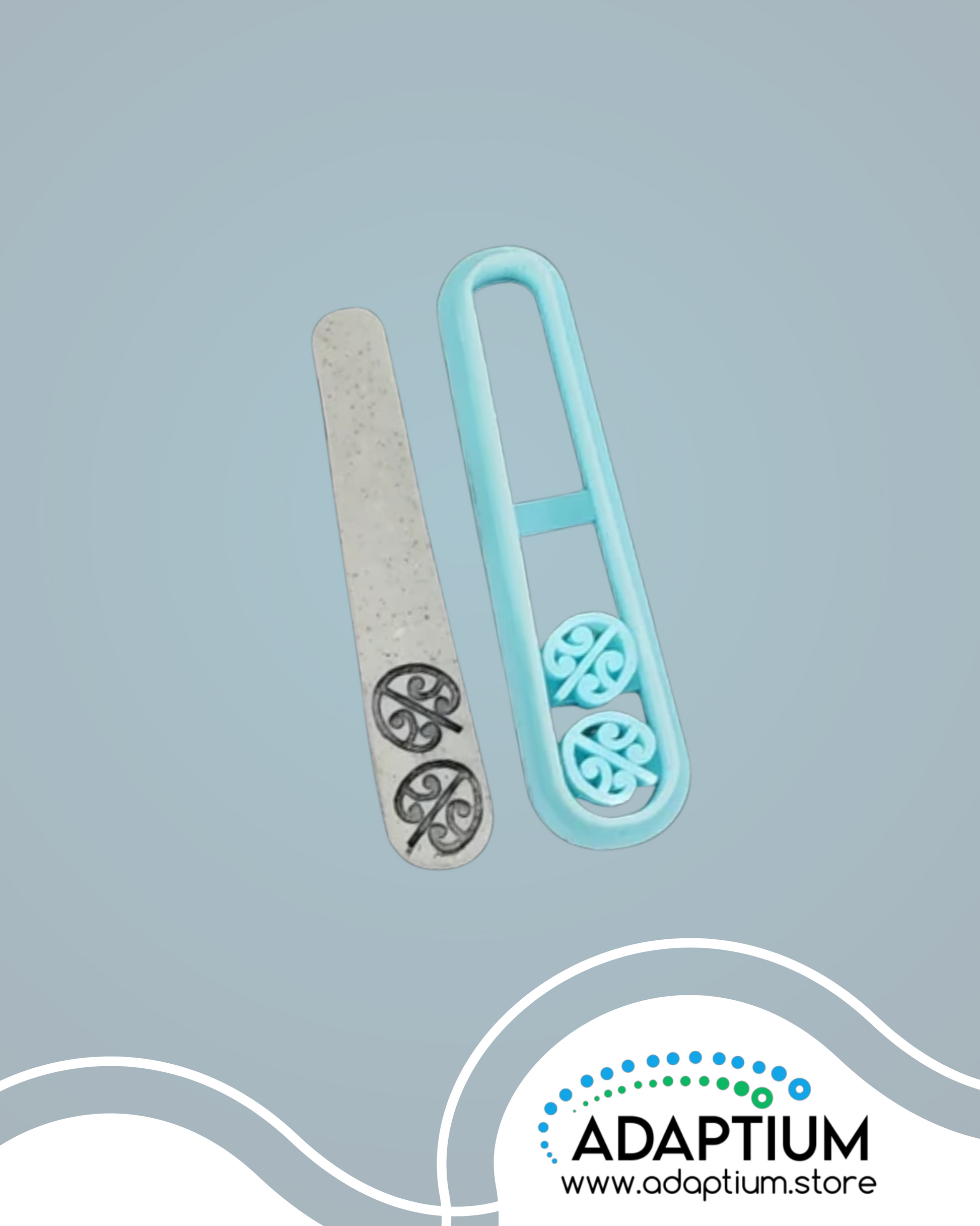 Double Kowhaiwhai Slim Traps Polymer Clay Cutter