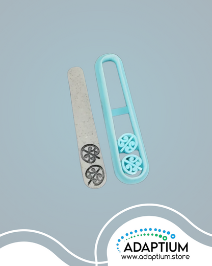 Double Kowhaiwhai Slim Traps Polymer Clay Cutter