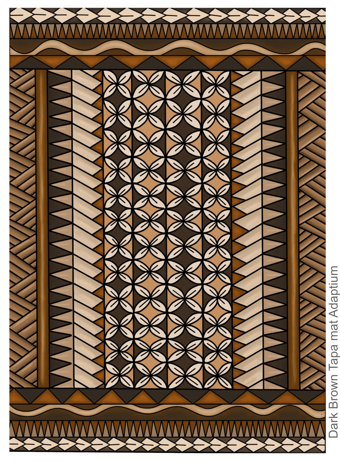 Dark Brown Tapa Mat – Clay Transfer Pattern Paper (CTPP)