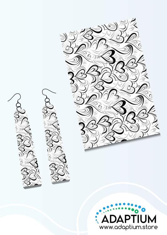 Black & White Hearts Valentines Transfer CTP 12-60925-12