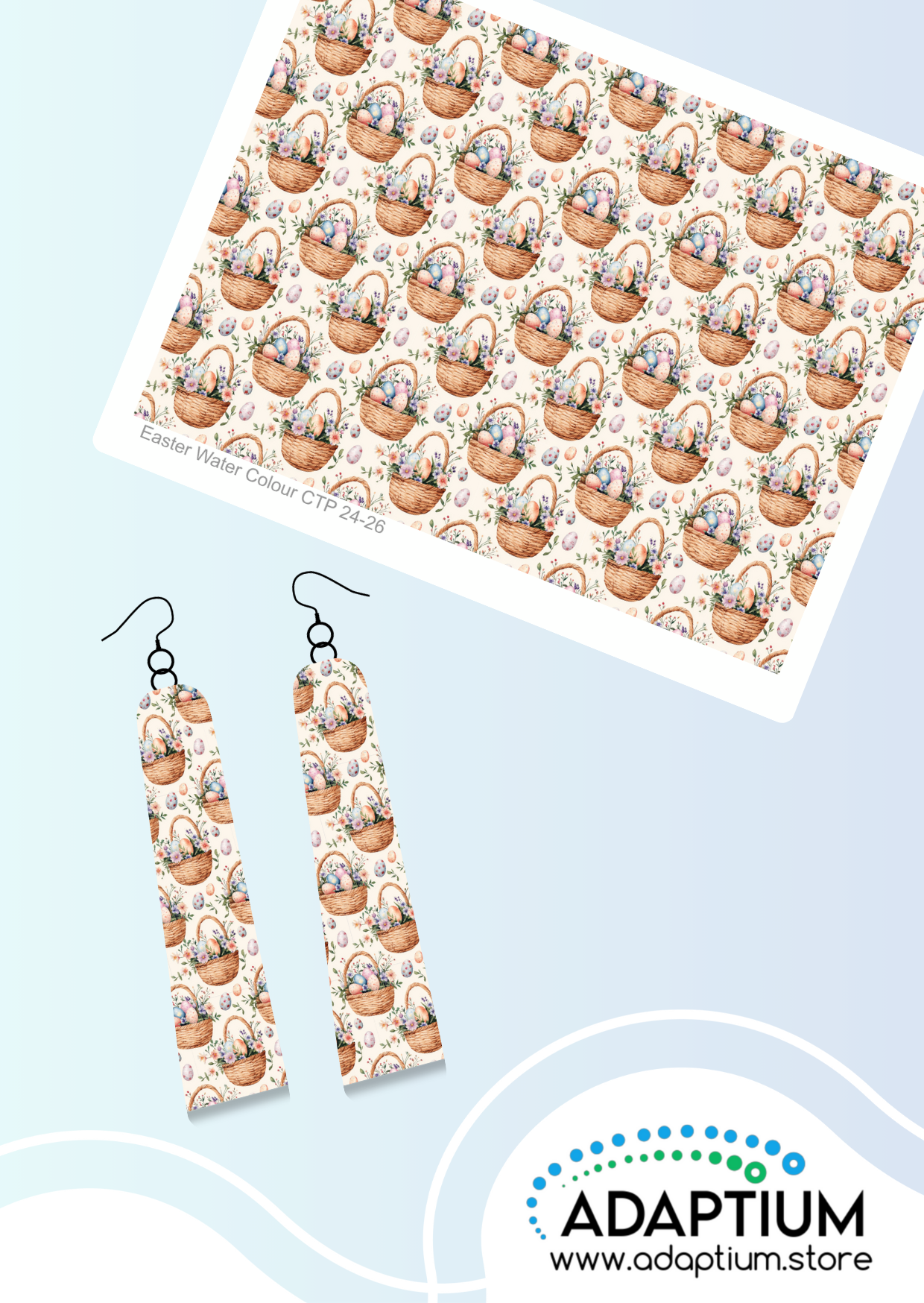 Bunny Meadow -Easter watercolour  CTP 07-26