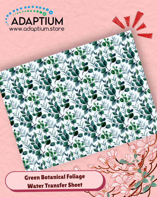 Green Botanical Foliage Water Transfer Sheet – CTP FB