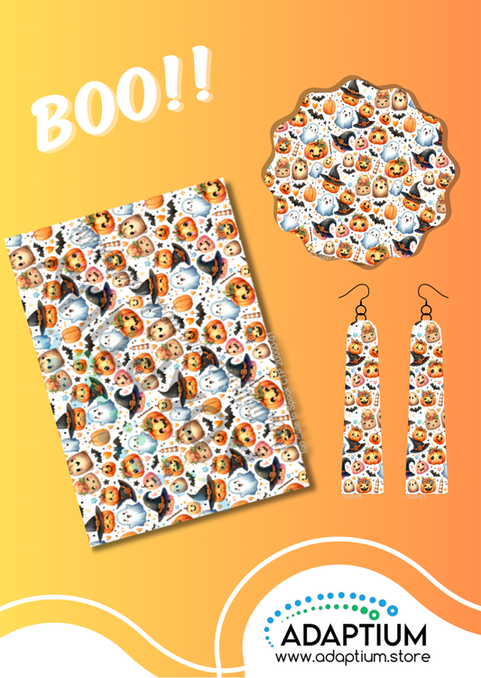 Too Cute to Spook – Kawaii Halloween Pumpkins & Ghosts Transfer Sheet CTP 20000-01