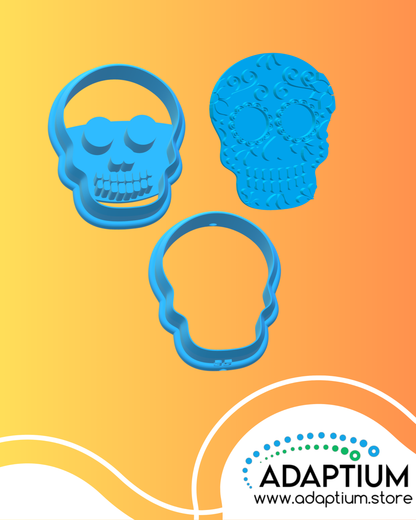 Skull Cutter Trio – Classic, Sugar Skull & Bones for Polymer Clay KDH 800-03