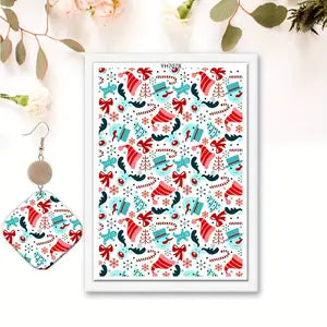 Christmas polymer Clay Slide transfer CTPYH7078