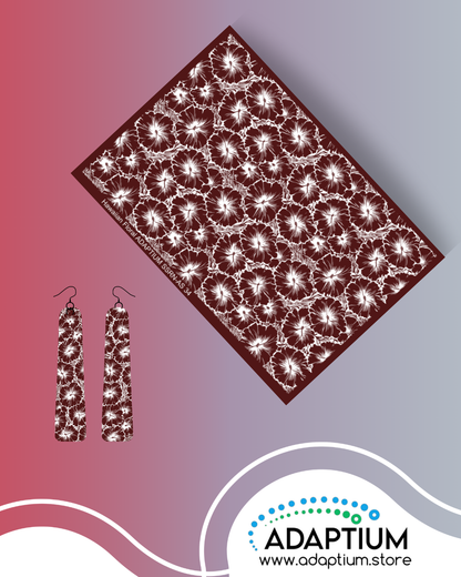 Wild bloom silkscreen for polymer clay featuring intricate floral pattern of layered blossoms.