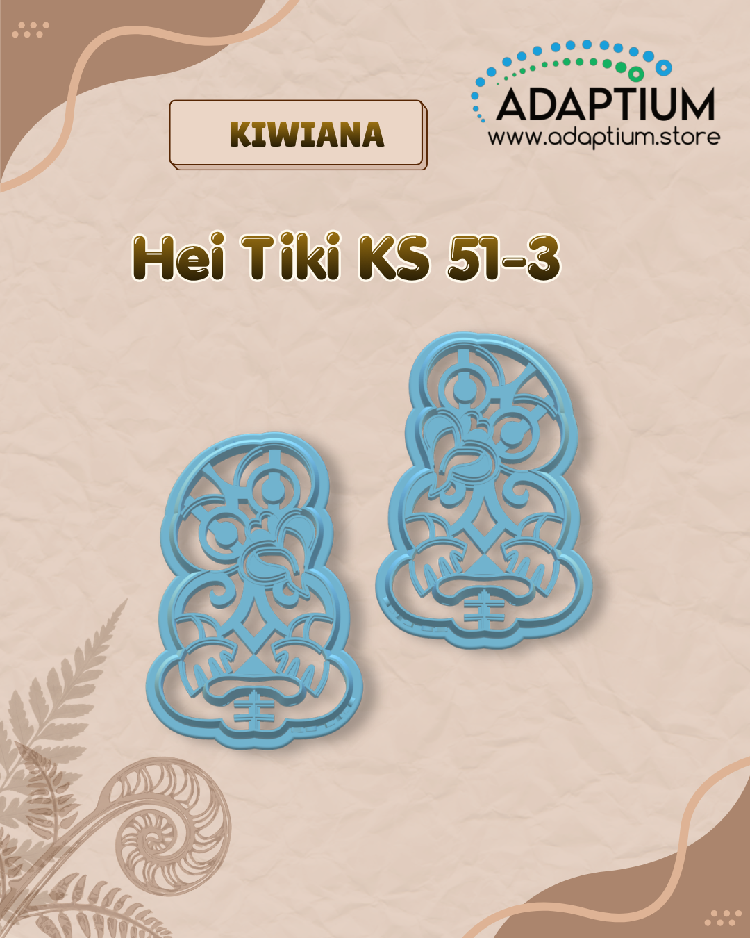 Hei Tiki Polymer Clay Cutter – Māori Inspired Cutter for polymer clay KS 51-3