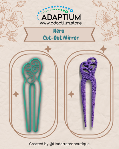 Heru Polymer Clay Cutter – Māori Inspired Hair Comb Design