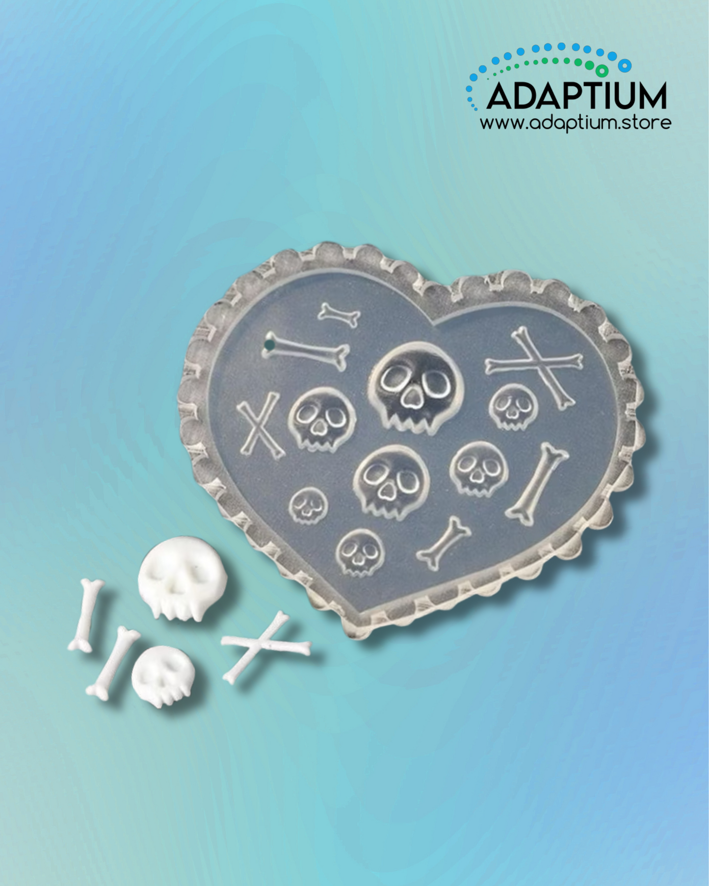 Mini Spooky Bits – Skulls & Bones Silicone Mold