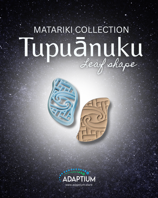 Tupuanuku Leaf Shape Matariki- Pleiades Resin Cutter for polymer clay KS 57-4