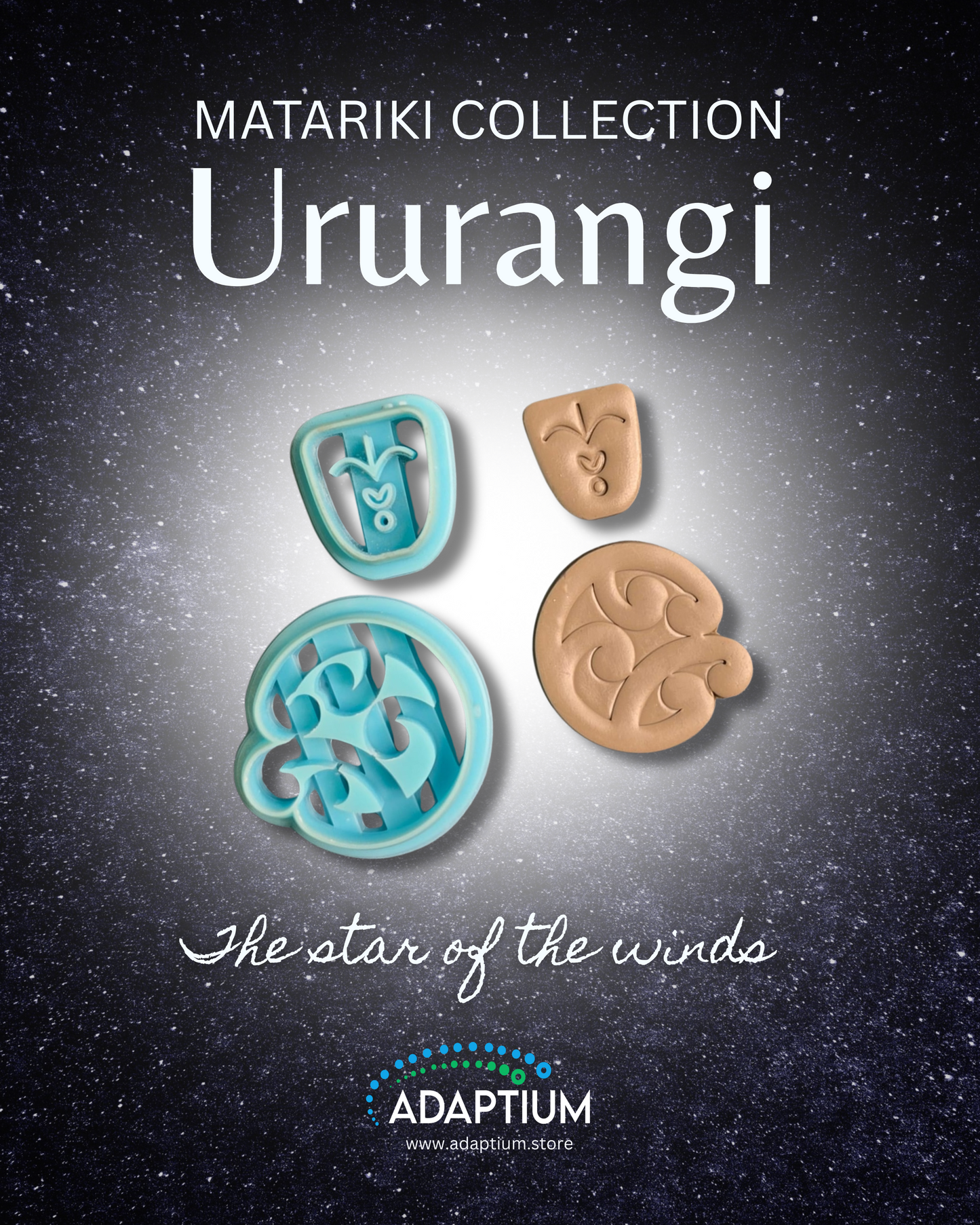 Faces of Matariki- Pleiades Resin Cutter for polymer clay KS 57-4