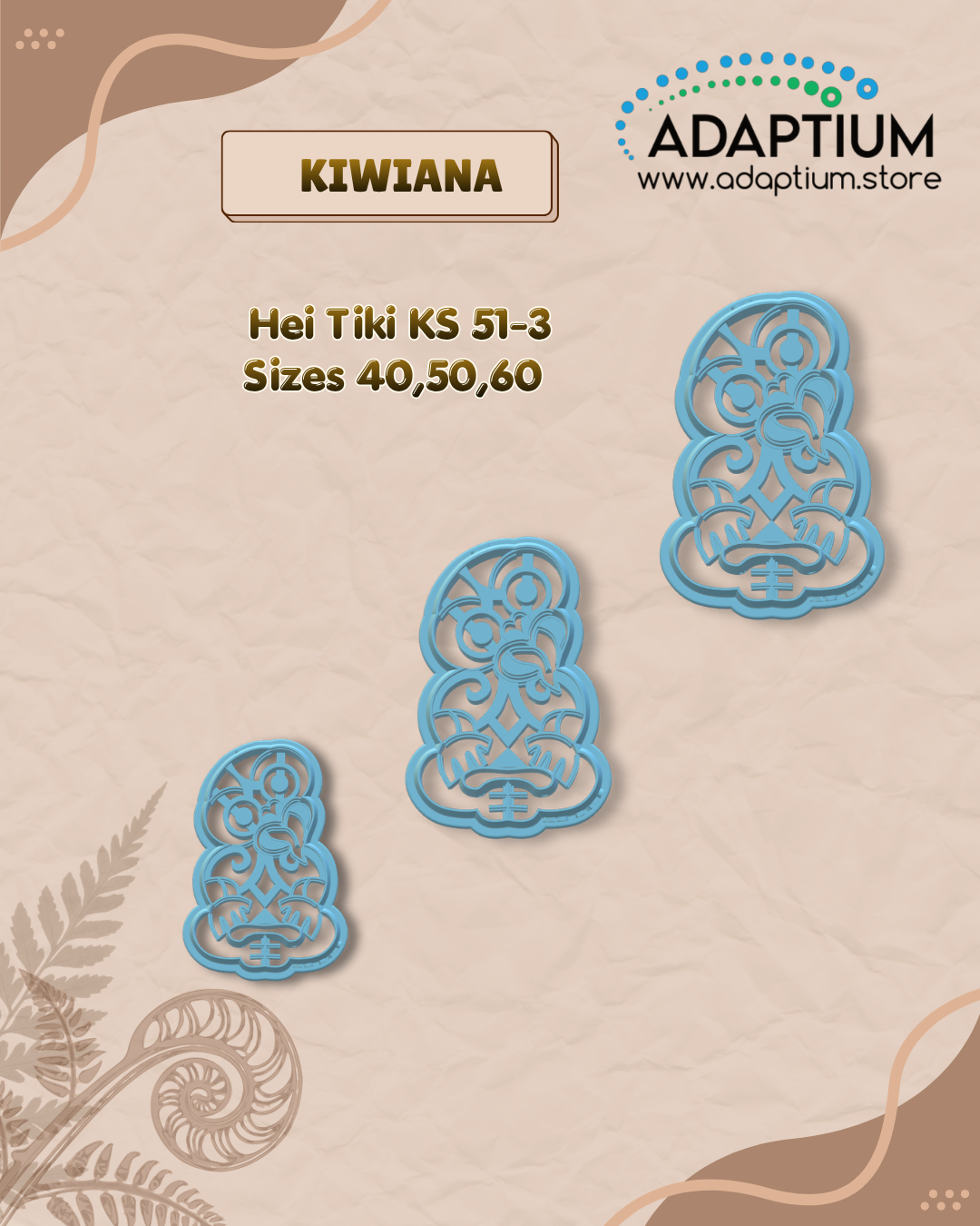 Hei Tiki Polymer Clay Cutter – Māori Inspired Cutter for polymer clay KS 51-3