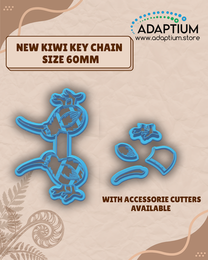 Build-A-Kiwi Keyring Cutter Set - Polymer Clay Kiwi cutter Accessories available KDBT