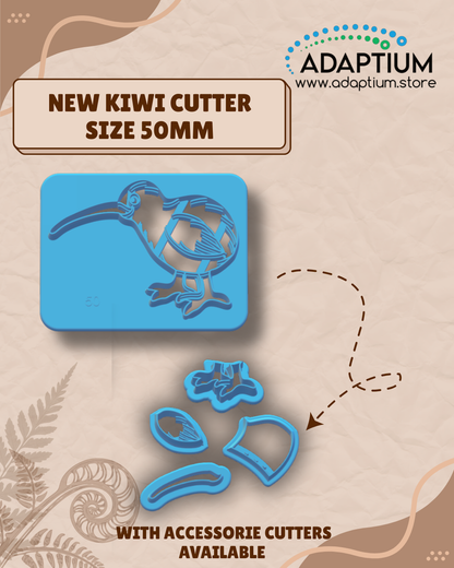 Build-A-Kiwi Keyring Cutter Set - Polymer Clay Kiwi cutter Accessories available KDBT