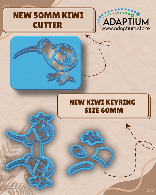 Build-A-Kiwi Keyring Cutter Set - Polymer Clay Kiwi cutter Accessories available KDBT